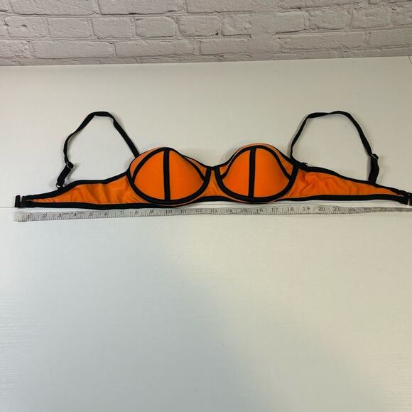 NWT Sexy Orange Bikini with Black Trim Size Large Bin4 - Picture 3 of 4